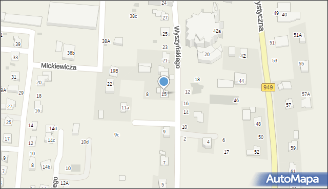 Jawiszowice, Wyszyńskiego Stefana, ks. kard., 15, mapa Jawiszowice