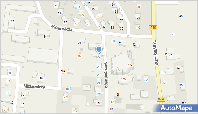 Jawiszowice, Wyszyńskiego Stefana, ks. kard., 27, mapa Jawiszowice