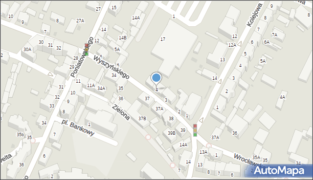 Jawor, Wyszyńskiego Stefana, ks. kard., 4, mapa Jawor