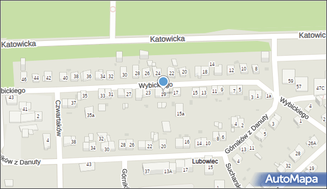 Jaworzno, Wybickiego Józefa, gen., 19, mapa Jaworzno