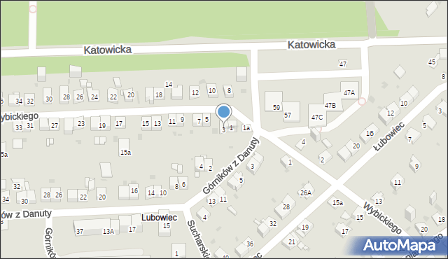 Jaworzno, Wybickiego Józefa, gen., 3, mapa Jaworzno