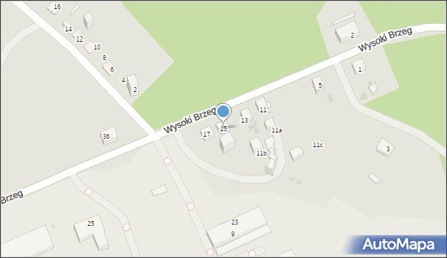 Jaworzno, Wysoki Brzeg, 15, mapa Jaworzno