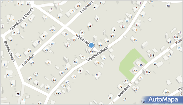 Jaworzno, Wyspiańskiego Stanisława, 22, mapa Jaworzno