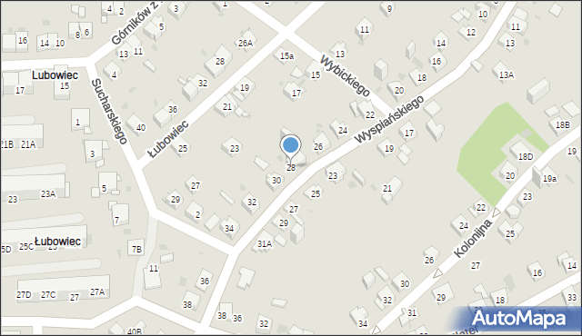 Jaworzno, Wyspiańskiego Stanisława, 28, mapa Jaworzno