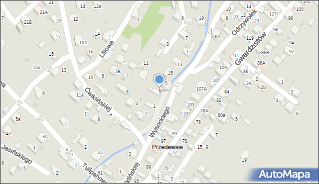 Jaworzno, Wysockiego Piotra, 3, mapa Jaworzno