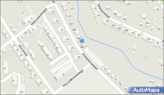 Jelenia Góra, Wyspiańskiego Stanisława, 49f, mapa Jelenia Góra