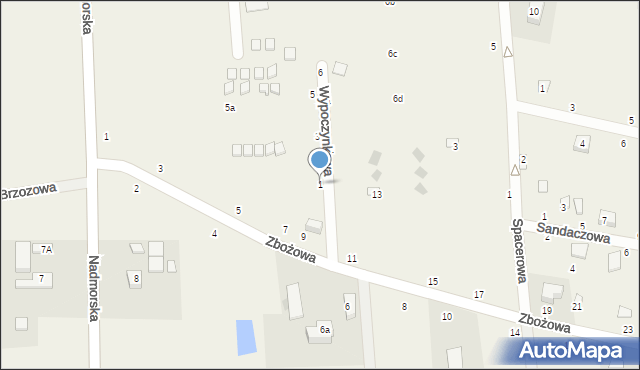 Jezierzany, Wypoczynkowa, 1, mapa Jezierzany