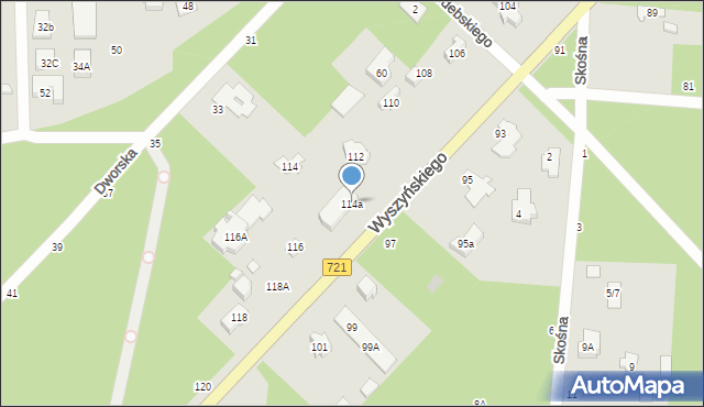 Józefów, Wyszyńskiego Stefana, ks. kard., 114a, mapa Józefów