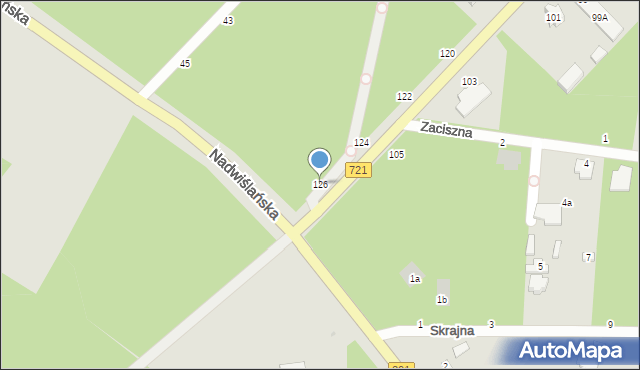 Józefów, Wyszyńskiego Stefana, ks. kard., 126, mapa Józefów