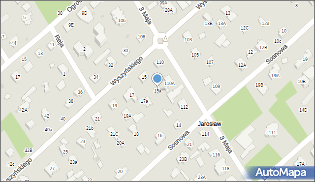 Józefów, Wyszyńskiego Stefana, ks. kard., 15a, mapa Józefów