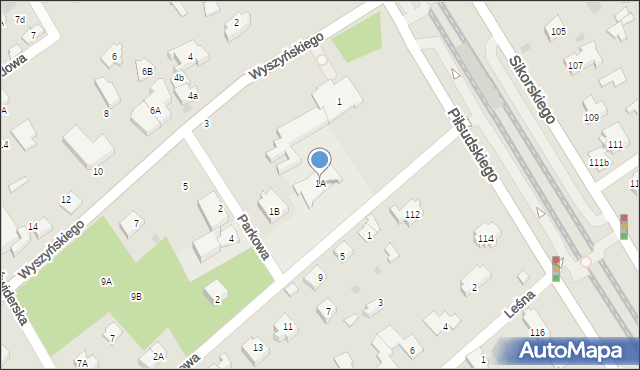 Józefów, Wyszyńskiego Stefana, ks. kard., 1A, mapa Józefów