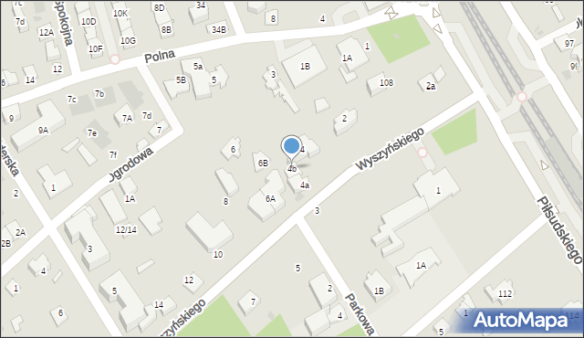 Józefów, Wyszyńskiego Stefana, ks. kard., 4b, mapa Józefów