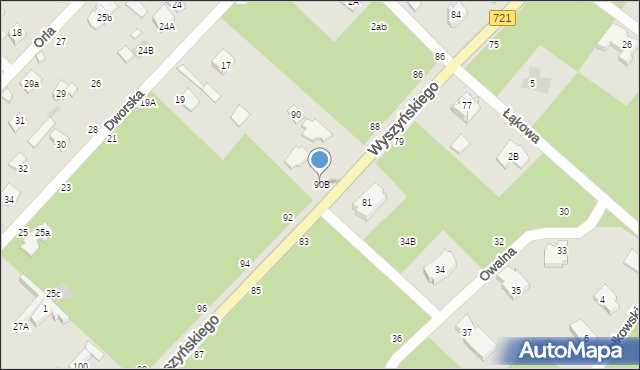 Józefów, Wyszyńskiego Stefana, ks. kard., 90B, mapa Józefów