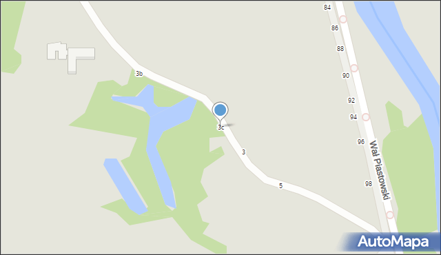 Kalisz, Wygon, 3c, mapa Kalisza