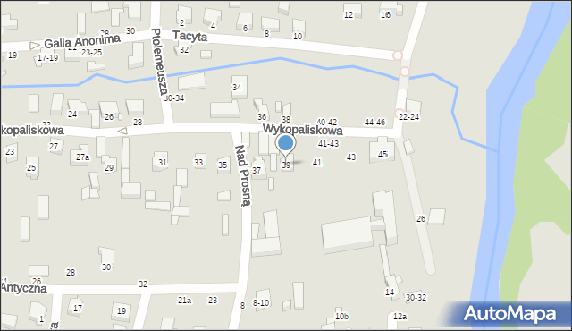 Kalisz, Wykopaliskowa, 39, mapa Kalisza