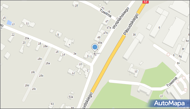 Kalisz, Wyspiańskiego Stanisława, 51, mapa Kalisza