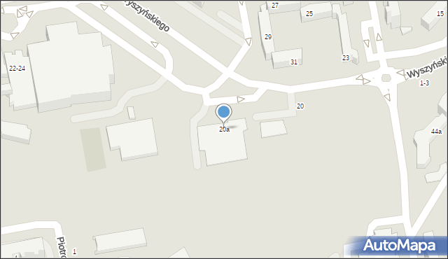 Kalisz, Wyszyńskiego Stefana, ks. prym. kard., 20a, mapa Kalisza