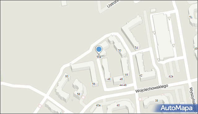 Kalisz, Wyszyńskiego Stefana, ks. prym. kard., 50a, mapa Kalisza