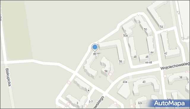 Kalisz, Wyszyńskiego Stefana, ks. prym. kard., 60, mapa Kalisza