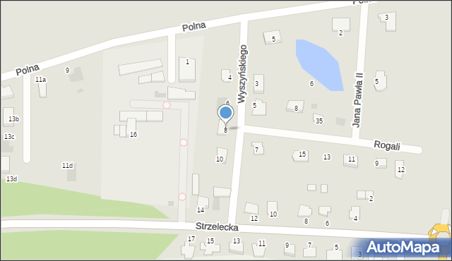 Kamień Krajeński, Wyszyńskiego Stefana, ks. kard., 8, mapa Kamień Krajeński