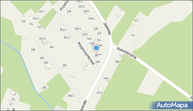 Kamińsko, Wypoczynkowa, 347, mapa Kamińsko