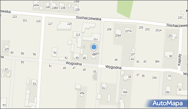 Kaputy, Wygodna, 48A, mapa Kaputy