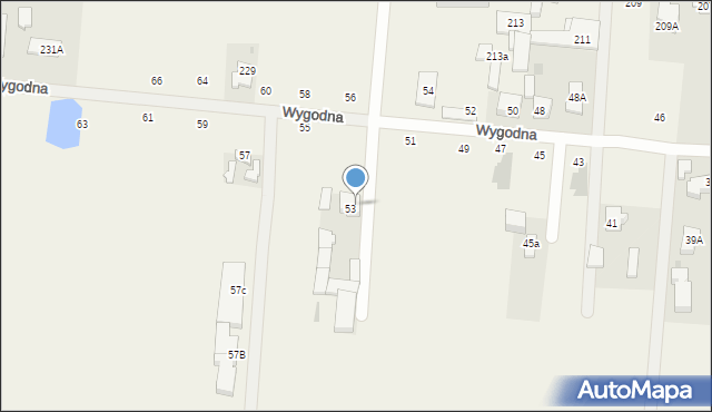 Kaputy, Wygodna, 53A, mapa Kaputy