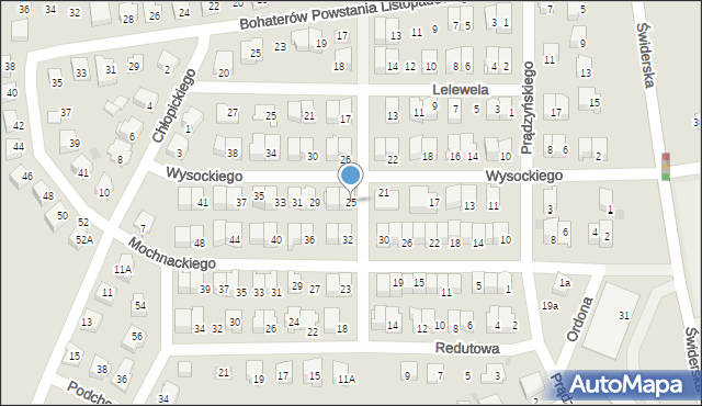 Karczew, Wysockiego Piotra, 25, mapa Karczew