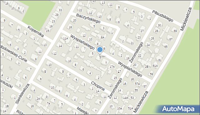 Karczew, Wyspiańskiego Stanisława, 3, mapa Karczew