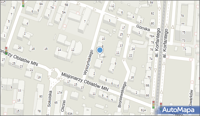 Katowice, Wyszyńskiego Stefana, ks. kard., 6, mapa Katowic