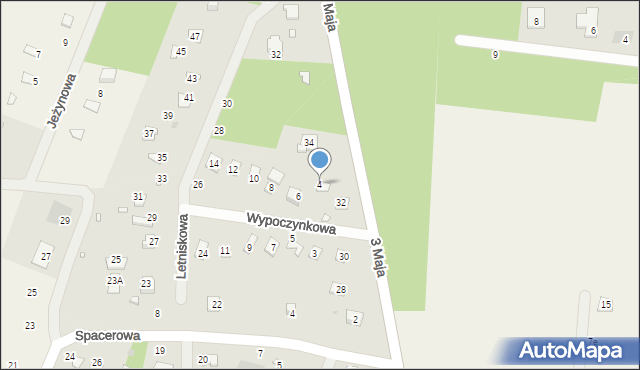 Kazimierz, Wypoczynkowa, 4, mapa Kazimierz