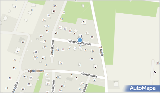 Kazimierz, Wypoczynkowa, 5, mapa Kazimierz