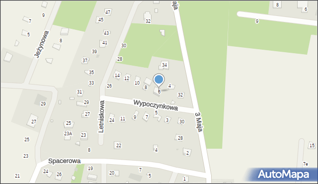 Kazimierz, Wypoczynkowa, 6, mapa Kazimierz