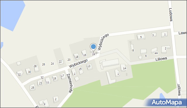 Kębłowo, Wybickiego Józefa, gen., 14, mapa Kębłowo