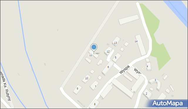 Kędzierzyn-Koźle, Wyspa, 11B, mapa Kędzierzyna-Koźle