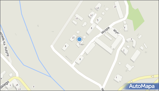 Kędzierzyn-Koźle, Wyspa, 7A, mapa Kędzierzyna-Koźle