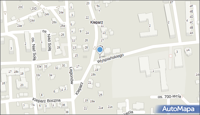 Kęty, Wyspiańskiego Stanisława, 4, mapa Kęty