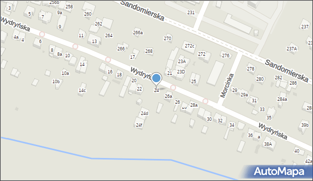 Kielce, Wydryńska, 24, mapa Kielc