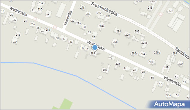 Kielce, Wydryńska, 38B, mapa Kielc