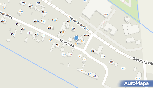 Kielce, Wydryńska, 53, mapa Kielc