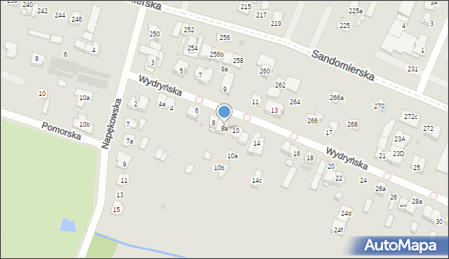 Kielce, Wydryńska, 8a, mapa Kielc