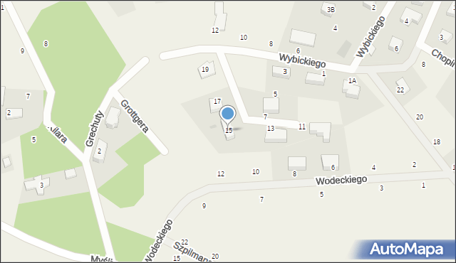 Kielno, Wybickiego Józefa, gen., 15, mapa Kielno
