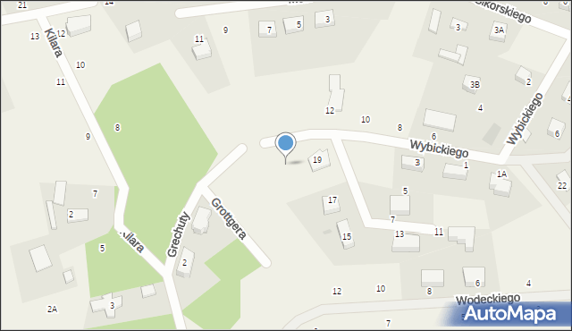 Kielno, Wybickiego Józefa, gen., 21, mapa Kielno