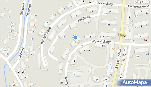 Kłobuck, Wyszyńskiego Stefana, ks. kard., 4, mapa Kłobuck