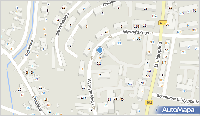 Kłobuck, Wyszyńskiego Stefana, ks. kard., 5, mapa Kłobuck