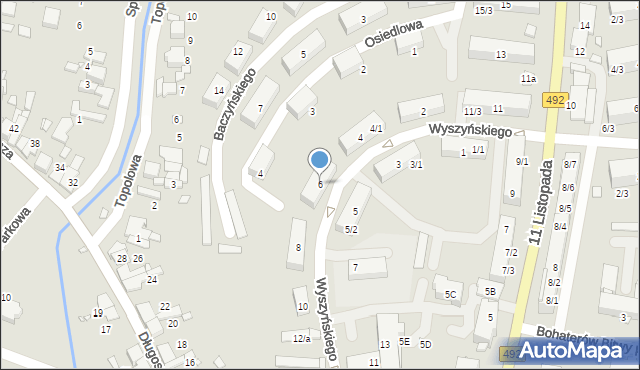 Kłobuck, Wyszyńskiego Stefana, ks. kard., 6, mapa Kłobuck