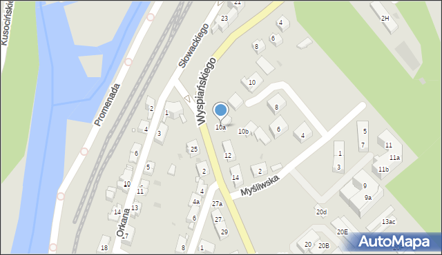 Kłodzko, Wyspiańskiego Stanisława, 10a, mapa Kłodzka