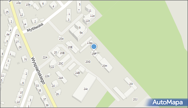 Kłodzko, Wyspiańskiego Stanisława, 20F, mapa Kłodzka