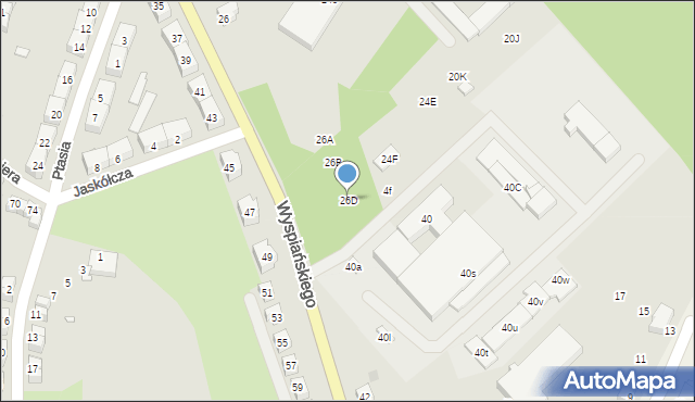 Kłodzko, Wyspiańskiego Stanisława, 26D, mapa Kłodzka