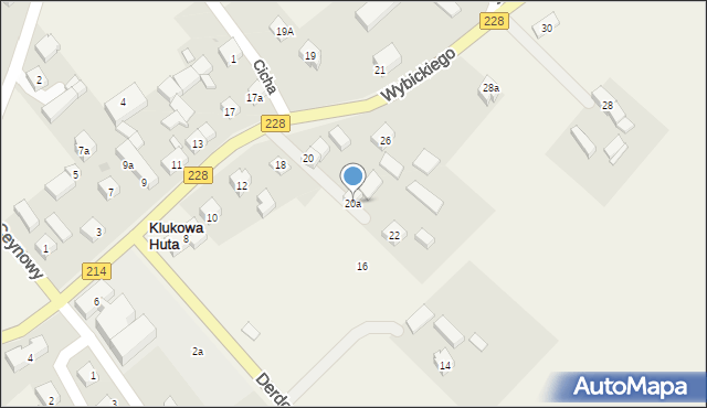 Klukowa Huta, Wybickiego Józefa, gen., 20a, mapa Klukowa Huta